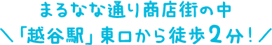 スーパー「ヨークマート」目の前！東武スカイツリーライン越谷駅徒歩5分！